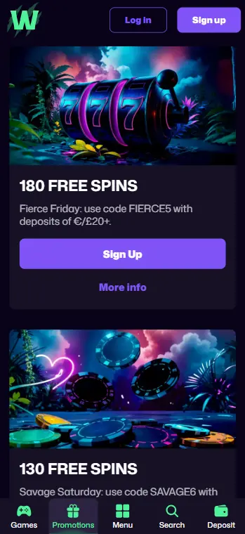 Promotions on Win Beast App